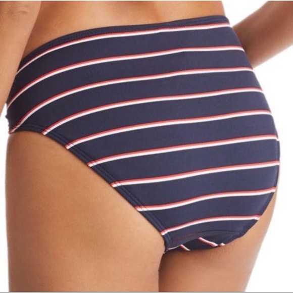Lauren Ralph Lauren Dylan Stripe Navy Hipster Bikini Bottom Size 16 NWT - Picture 2 of 7